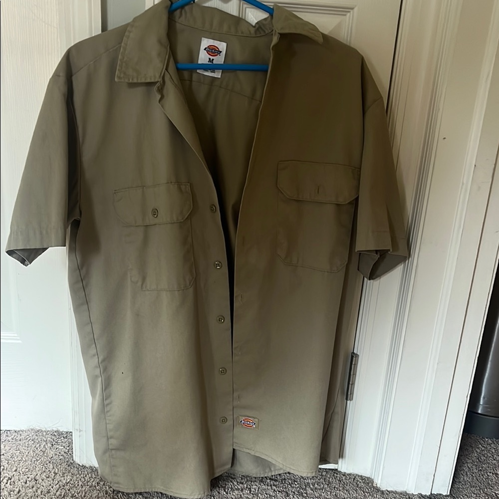 Men's Olive Green Short Sleeve Jacket